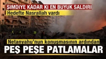 Netanyahu’nun konuşmasının ardından peş peşe patlama sesleri! Hedefte Nasrallah vardı