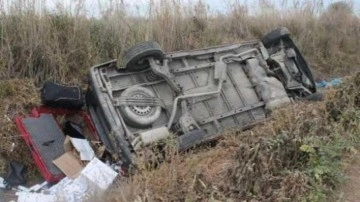 Ödemiş&rsquo;te minibüs devrildi: 11 yaralı