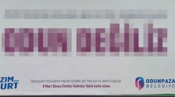 Odunpazarı Belediyesi'nden Kadınlar Günü'ne damga vuran afiş! Görenler önce anlamadı