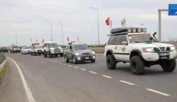 Ordu'da Azerbaycanlı itfaiyeciler için özel konvoy