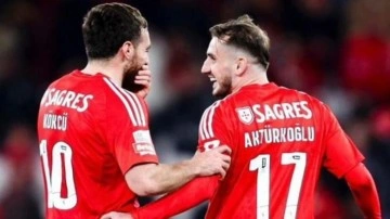 Orkun Kökçü'nün asist yaptığı 5 gollü maçta zafer Benfica'nın