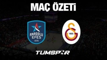 ÖZET | Anadolu Efes 91-77 Galatasaray (3'üncü maç ne zaman?)