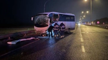 Polisleri taşıyan araçla otobüs çarpıştı! Çok sayıda polis yaralı