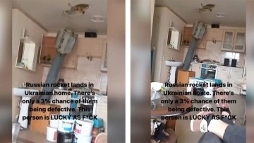 Rahatlığı sosyal medyada gündem oldu: Arızalı Rus roketi Ukraynalı bir vatandaşın evine düştü