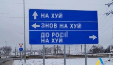 Ruslar görünce şaşkına döndü! Ukrayna hükümetinden tabela hamlesi....