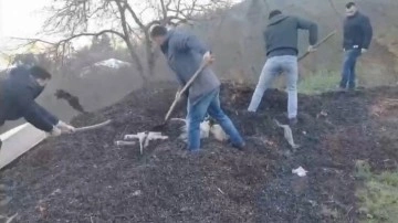 Sahte içki malzemelerinin çıktığı yer hayrete düşürdü. jandarma kazdıkça çıktı....