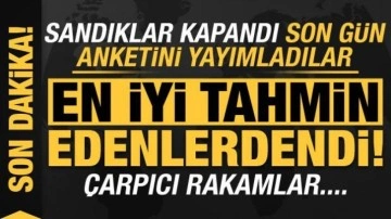 Sandıklar kapandı son gün anketi yayımlandı! En iyi tahmin edenlerdendi, çarpıcı rakamlar