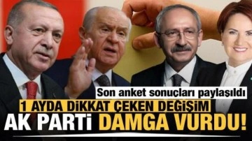 Son ankete AK Parti'nin oy oranı damga vurdu!