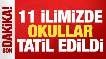 Son dakika: 11 ilimizde okullar tatil edildi