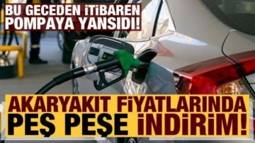 Son dakika: Akaryakıta peş peşe indirim! Pompaya yansıdı işte yeni benzin ve LPG fiyatları