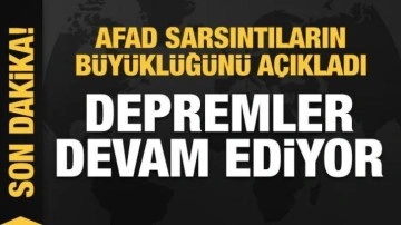 Son dakika: Depremler durmak bilmiyor! Artçılar art arda!