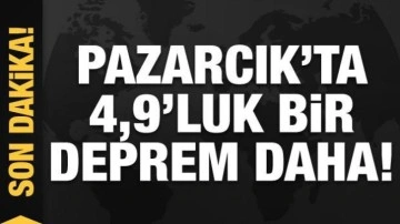 Son dakika: Depremler durmak bilmiyor! Pazarcık'ta 4,9 büyüklüğünde deprem