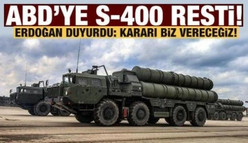Son dakika: Erdoğan'dan ABD'ye S-400 resti: Kararı biz vereceğiz