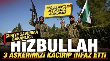 Son dakika: Suriye Savunma Bakanlığı: Hizbullah, 3 askerimizi kaçırıp infaz etti!