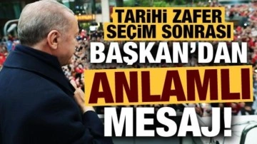 Son dakika: Tarihi seçim zaferi sonrası Başkan Erdoğan ilk kez konuştu! Anlamlı mesaj...