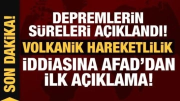 Son Dakika: Volkanik hareketlilik iddiasına AFAD'dan ilk açıklama!