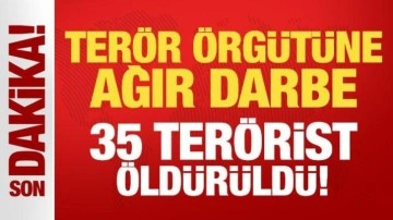 Son dakika... Terör örgütüne ağır darbe: 35 terörist öldürüldü!