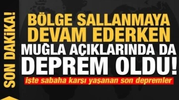 Son depremler: Bölge sallanmaya devam ederken Muğla açıklarında da deprem oldu!