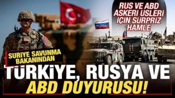 Suriye'den Türkiye, Rusya, ABD duyurusu! Rus ve ABD üsleri için sürpriz hamle