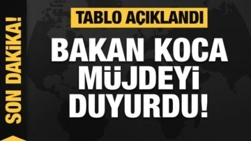 Tablo açıklandı! Bakan Koca müjdeyi duyurdu!