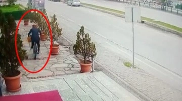 Takım elbiseli hırsız, güvenlik kamerasından kaçamadı