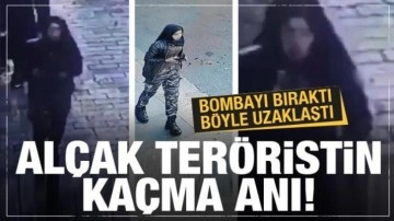 Taksim'deki alçak teröristin kaçma anı görüntülendi