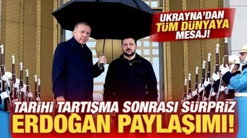 Tarihi tartışma sonrası Ukrayna'dan Erdoğan paylaşımı! Tüm dünyaya mesaj