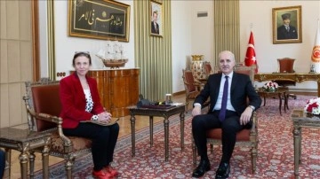 TBMM Başkanı Kurtulmuş, Yeni Zelanda'nın Ankara Büyükelçisi Coulson-Sinclair'i kabul etti