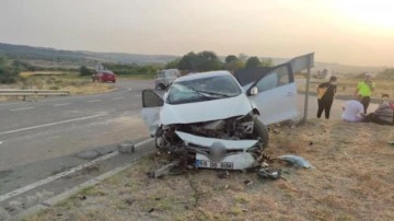 Tekirdağ&rsquo;da trafik kazası: Ölümden döndüler!