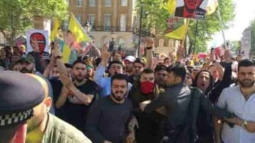 Terör örgütü PKK yandaşları bu kez Londra'da  ortaya çıktı