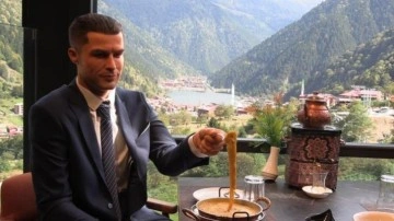 Trabzon'da kuymak yiyen Cristiano Ronaldo! Herkes şaşırdı