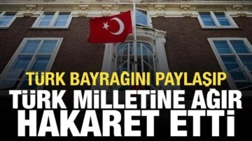 Türk bayrağını paylaşan Wilders'ten Türk milletine ağır hakaret
