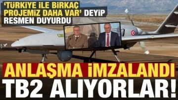 'Türkiye ile birkaç projemiz daha var' deyip anlaşmayı resmen duyurdu! TB2 alıyorlar...