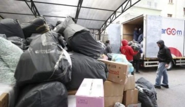 Ukrayna için toplanan yardım malzemeleri Ankara&rsquo;dan yola çıktı