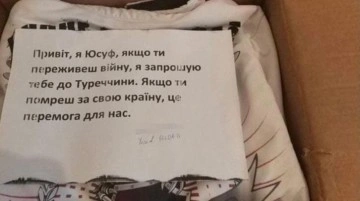 Ukrayna'ya gönderilen yardım kutusuna Türk vatandaşı tarafından bırakılan not herkesi ağlattı