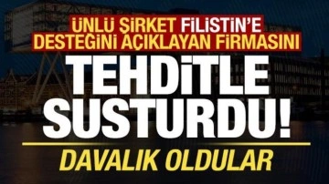 Ünlü şirket, Filistin'e desteğini açıklayan firmasını tehditlerle susturdu! Dava açtılar..