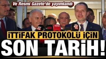 Ve Resmi Gazete'de yayımlandı! 'İttifak protokolü' için son tarih belli oldu