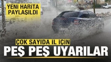 Yeni harita paylaşıldı! Çok sayıda il için uyarı! İstanbul, Ankara, İzmir hava urumu