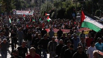 Yunanistan'da Filistin'e destek eylemi
