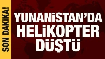 Yunanistan'da yangın söndürme helikopteri düştü