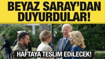 Zelenski'yi Beyaz Saray'da ağırlayan Biden açıkladı: Haftaya teslim edilecek